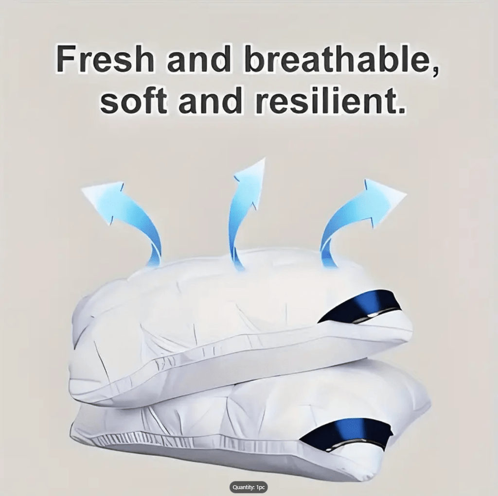 Hotel Quality Bed Pillows - Luxury Soft Polyester Fiber Satin Cover, Deep Sleep Neck Support No-Collapse, Zipper Closure Machine Washable, All-Season, 1/2/3/4-Pack White & Gray