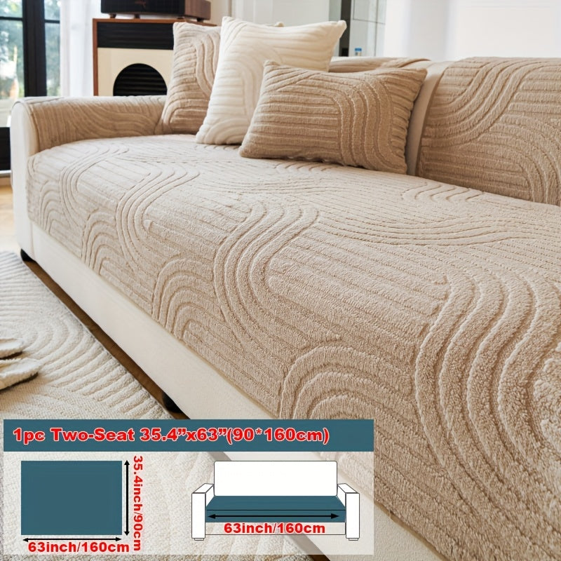 Bohemian Plush Sofa Cushion Cover Christmas Decorative Non-Slip Machine Washable Pet-Friendly All-Season Pillow Cover for Living Room Bedroom Office Home Decor