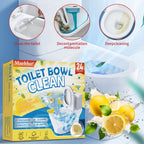 Lemon Toilet Effervescent Cleaning Tablets – Stubborn Stain Remover & Deodorizer, 12pc Cleaning Blocks or 24pc Bubble Tablets
