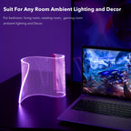 RGB LED Desk Lamp Smart App & Remote Control Dimmable - Futuristic Mood Lighting Table Lamp for Bedroom, Gaming Setup, Office & Room Decor, Modern Bedside Lamp with Color Changing Light