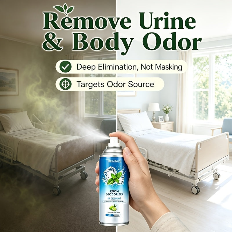 Senior Odor Eliminator Deodorizing Refreshing Spray 6.09 oz Removes Body Odor and Urine Smell for Bedroom Guest Room Car Hotel Elder Care