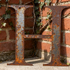Rustic Metal Letter Wall Decor 12-Inch Tall Slim Iron Alphabet A-Z, Vintage Industrial Wall Art Sign for Home Kitchen Bar Shop, Personalized Name Monogram Holiday Gift for Christmas Thanksgiving – 26 Letters