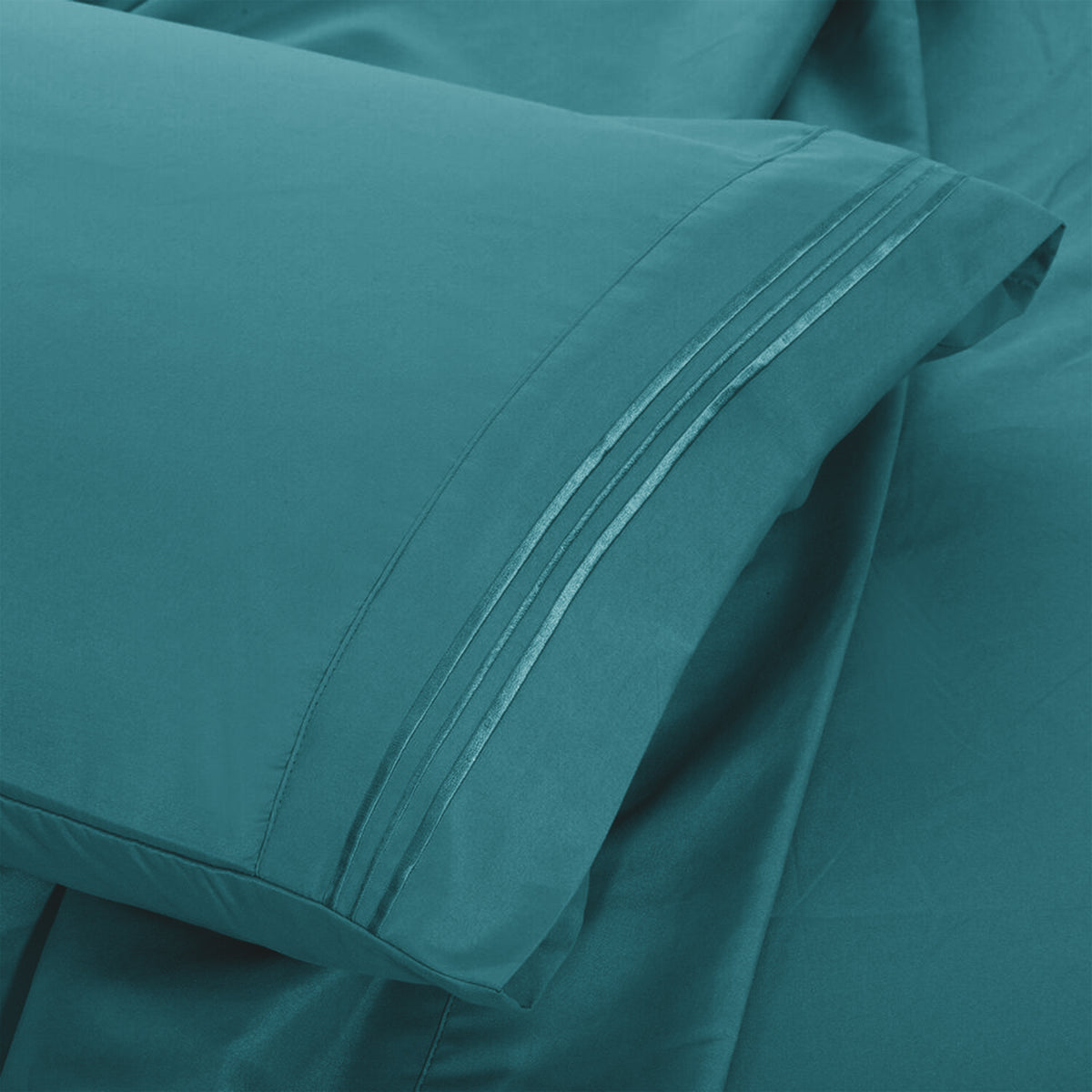 Brushed Microfiber Bed Sheet Set 6 Piece with Embroidered Pillowcases - Hotel Luxury Deep Pocket 16 Inch, Soft Breathable All Season, 24 Colors, Twin Twin XL Full Queen King Cal King