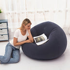 Large Bean Bag Chair Inflatable Lounge Sofa – Soft Comfortable Lazy Seat Tatami Floor Chair for Living Room Office Outdoor Camping, Multiple Colors
