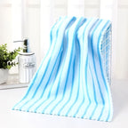 Color Coded Coral Fleece Towel Set 5 Pack – Ultra Soft Thickened Absorbent Bath Face Towels 5 Colors for Spa Sensitive Skin, Solid or Striped