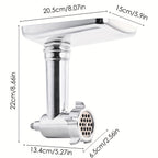Meat Grinder Attachment for KitchenAid Stand Mixers, Metal Food Grinder with 4 Grinding Plates, 4 Blades, 2 Sausage Stuffer Tubes & Cleaning Brush — Fits All KitchenAid Models, Perfect Kitchen Gift