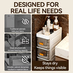 Slim Rolling Storage Cabinet with Drawers – Narrow Gap Organizer for Bathroom, Kitchen & Refrigerator Side Spaces, Multi-Layer Pull-Out Drawer Unit
