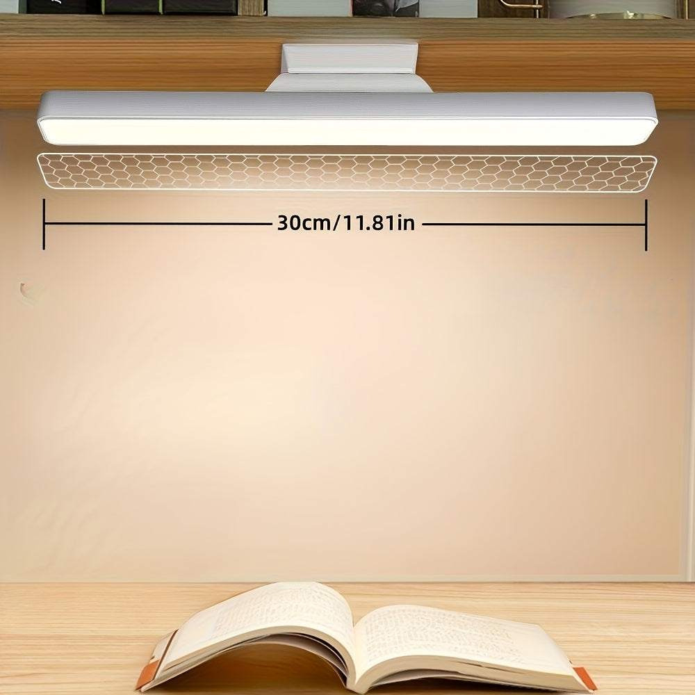 USB Rechargeable LED Desk Lamp Dimmable 3 Color Modes Hanging or Table Lamp with Remote for Reading Cabinet Closet Wardrobe Night Light