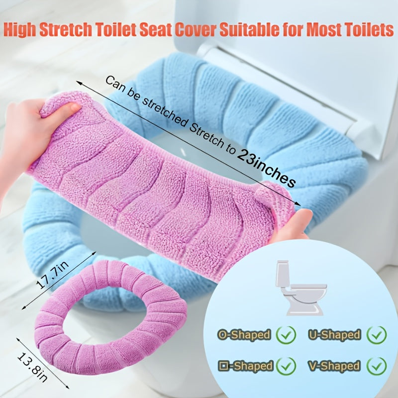 Super Soft Washable Toilet Seat Covers – Universal Reusable Pads for Home, Travel & Commercial Use | All Seasons | 5-Pack or 10-Pack
