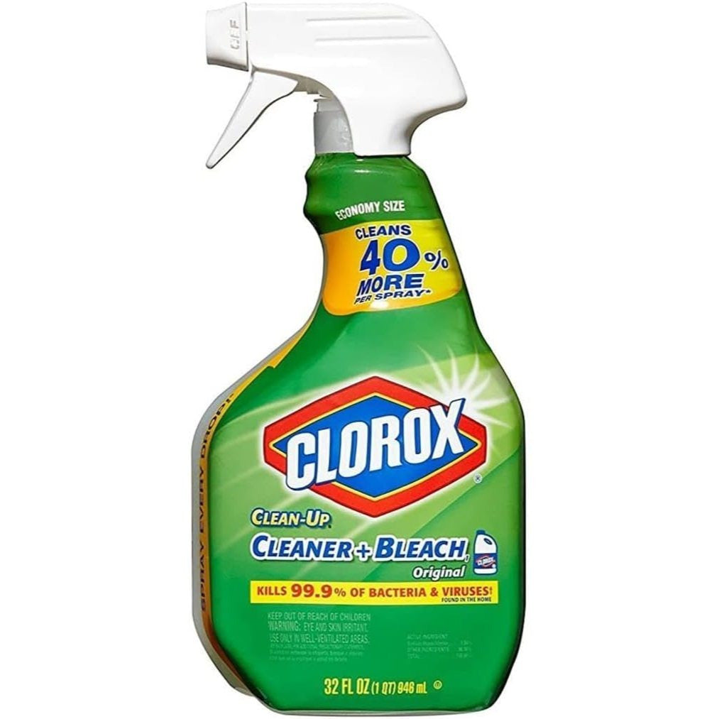 Disinfecting Bleach Cleaner Spray 32 fl oz 3-Pack – Kills 99.9% of Bacteria in 30 Seconds, Removes Tough Stains, Grease & Grime, Smart Tube Sprays Every Drop