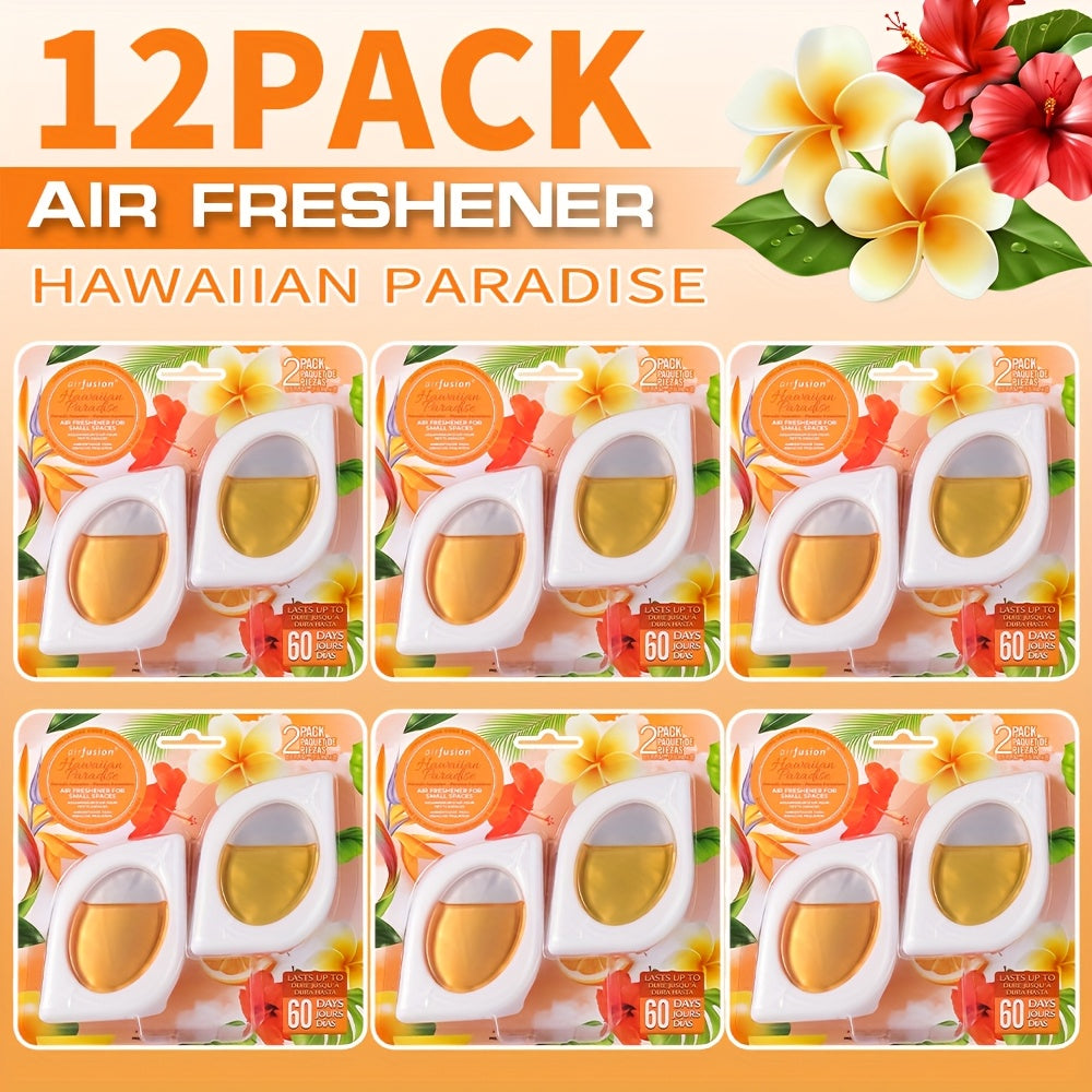 Small Space Air Freshener 2, 6 or 12 Pack – Odor Eliminator for Closets, Bathrooms & Pet Areas, 6 Scents, 0.25 fl oz Each Lasts Up to 30 Days, Fresh Scent Home Deodorizer