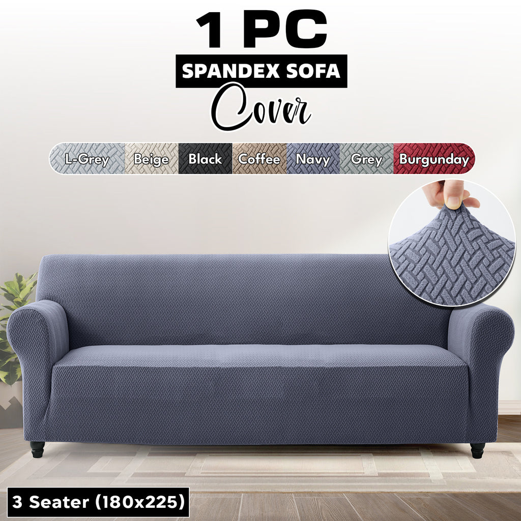Stretch Spandex Sofa Cover 1 2 3 Seater Elastic Couch Slipcover Anti-Scratch Pet-Friendly Machine Washable Furniture Protector Holiday Gift