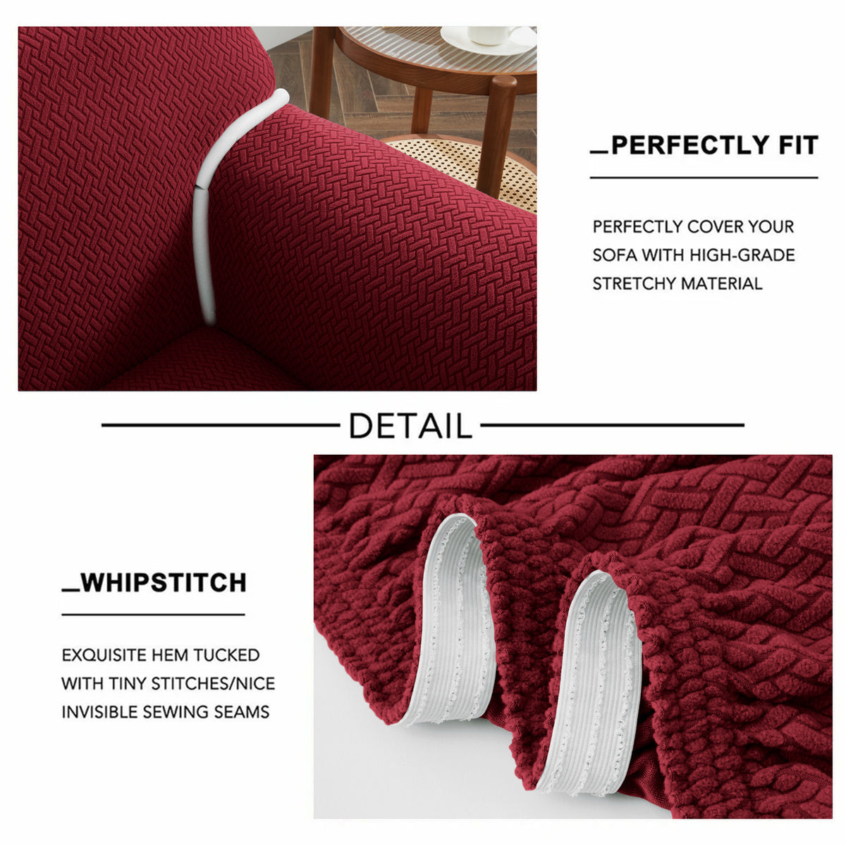 Luxury Spandex Sofa Cover Anti-Slip – Wrinkle-Free Elastic Couch Slipcover, Pet & Scratch-Proof, Machine Washable, All-Season, 7 Colors, 1/2/3 Seater, Living Room Home Decor