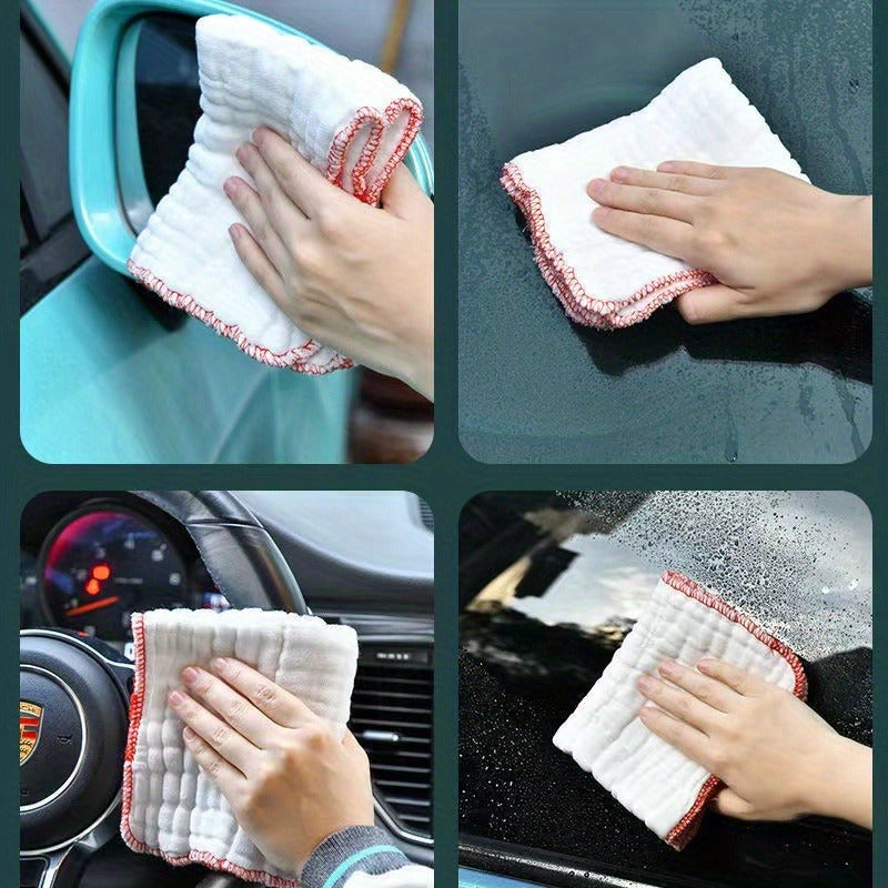Oil-Resistant Kitchen Mesh Cleaning Cloths, 5-Pack – Non-Woven Non-Stick Grease Rags for Kitchen & Car Wiping, Reusable & Long-Lasting