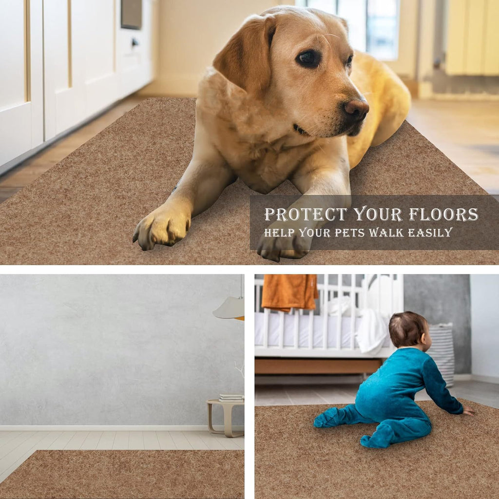 Runner Rug for Hallway Entryway Kitchen – Indoor Outdoor Non-Slip Rubber Backing, 200+ Custom Sizes, 8 Colors, Stain Resistant Low Pile Carpet Runner