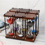 Decorative Hourglass Timer 60 Minute with Wooden Frame - Large Sand Timer for Kitchen Cooking, Home Office Bedroom Decor, Unique Gift for Birthday, Valentine's Day & Holidays