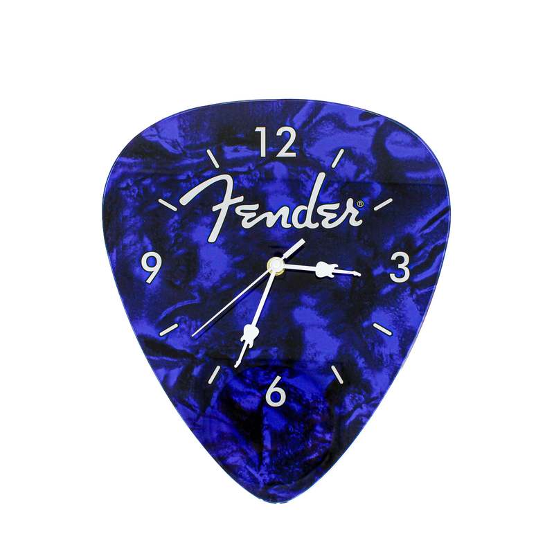 Guitar Pick Wall Clock Blue – Unique Music Lover Home Decor, Battery-Powered Silent Decorative Clock for Bedroom, Studio & Living Room