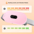 Cordless Portable Heating Pad with 6 Heat Levels & 6 Massage Modes – Wearable Electric Cramp Relief & Body Warmer for Women & Men, 4 Colors, Holiday & Valentine's Day Gift