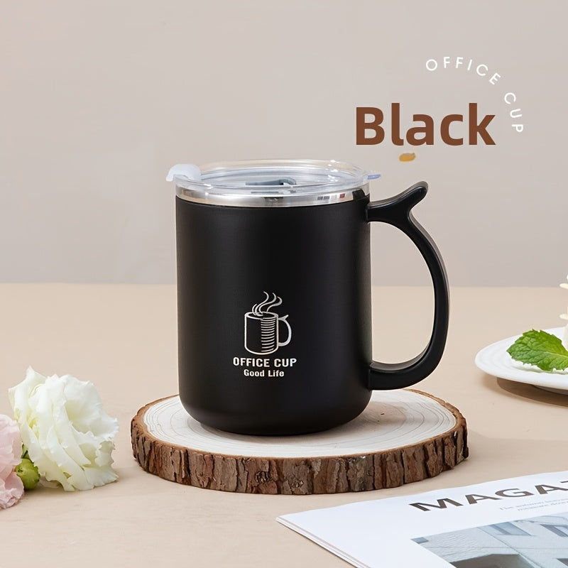 Insulated Coffee Mug with Handle and Lid – Stainless Steel Double Wall Vacuum Travel Mug for Office, Outdoor & Back to School
