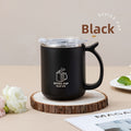 Insulated Coffee Mug with Handle and Lid – Stainless Steel Double Wall Vacuum Travel Mug for Office, Outdoor & Back to School