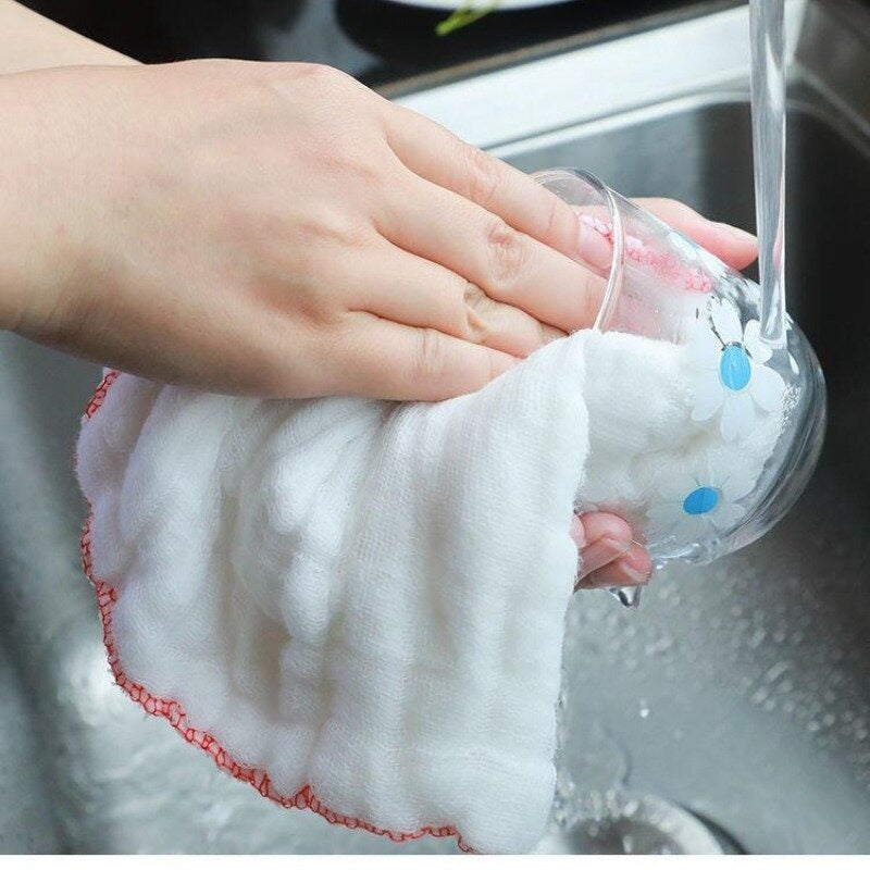 Oil-Resistant Kitchen Mesh Cleaning Cloths, 5-Pack – Non-Woven Non-Stick Grease Rags for Kitchen & Car Wiping, Reusable & Long-Lasting