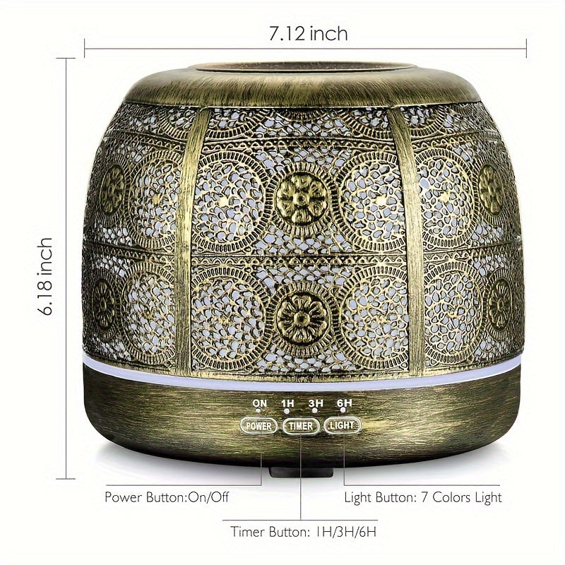 Large Room Essential Oil Diffuser 16.91oz Metal Body Soundwave Technology Aromatherapy Diffuser for Home Office Holiday Gift Thanksgiving Halloween Christmas