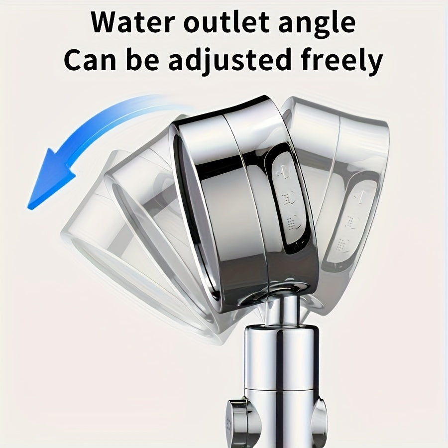 High Pressure Filter Showerhead 3 Adjustable Spray Modes with Angle-Adjustable Mount – Super Pressurized Home Bath Shower Head Bathroom Upgrade, Silver