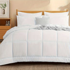 Bed in a Bag Queen 7 Piece Fluffy Comforter Set – Ultra-Soft Microfiber Bedding with Comforter, Fitted Sheet, Flat Sheet & 4 Pillowcases, Hypoallergenic Breathable All Season Bedding Gift for Her