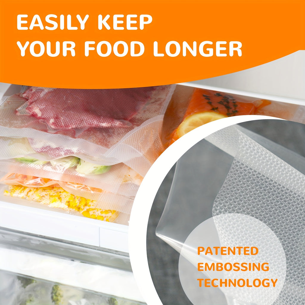 250-Piece BPA-Free Vacuum Sealer Bags, 3 Sizes (6"x10" + 8"x12" + 11"x16") for Food Storage & Meal Prep — Compatible with All Vacuum Sealing Machines