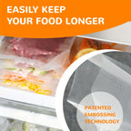 250-Piece BPA-Free Vacuum Sealer Bags, 3 Sizes (6"x10" + 8"x12" + 11"x16") for Food Storage & Meal Prep — Compatible with All Vacuum Sealing Machines