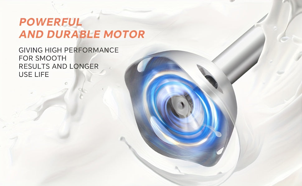 400W Immersion Hand Blender Stick Mixer with 304 Stainless Steel Blades, 2 Speeds & Turbo Mode, Detachable Base – 5-in-1 Set Available, Perfect for Soups, Smoothies, Purees & Baby Food