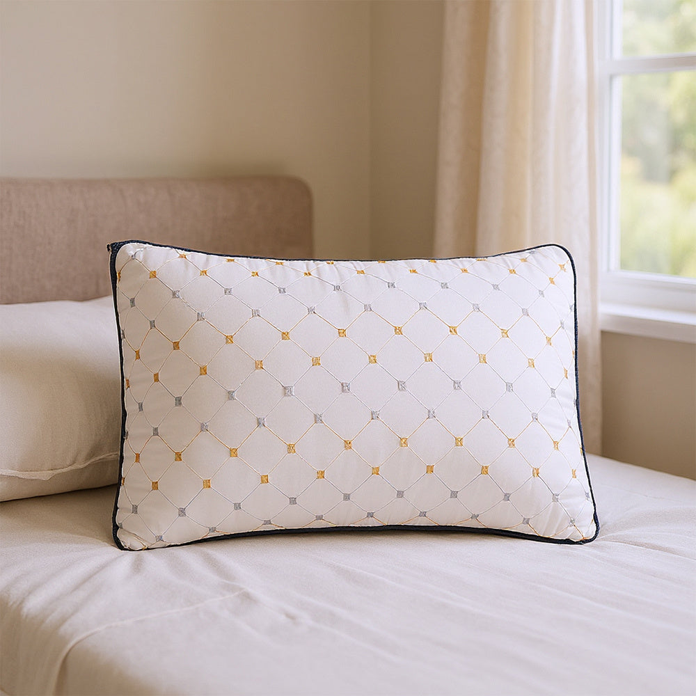Down Alternative Bed Pillows 2 Pack – Microfiber Fill Neck & Shoulder Pain Relief, Bounce-Back Support, Breathable Mesh, for Side Back Stomach Sleepers, Non-Collapsing Sleep Pillow, 29x19 Inch