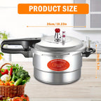 Stainless Steel Stovetop Pressure Cooker with Lid & Steamer Rack Multi-Function for Stewing Rice Sterilization Gas Stove Compatible Fast Safe Cooking