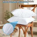 Fluffy Square Pillow Inserts Set of 4 with Zipper, Plump Cushion Stuffer Inserts for Throw Pillow Covers, Sofa, Bed, Patio & Couch, Machine Washable, Available in 14 to 22 Inch Sizes