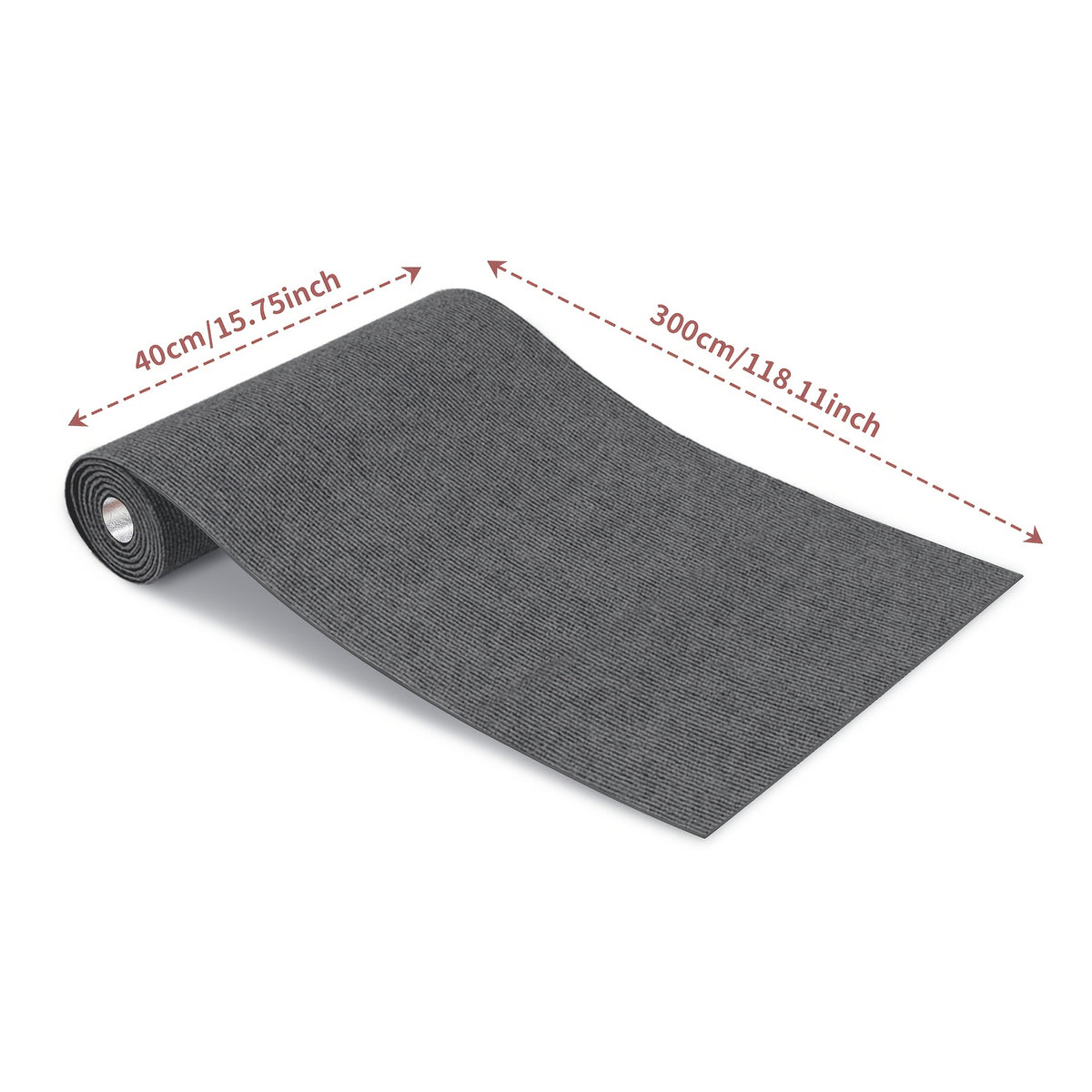 Non-Slip Hallway Runner Rug Self-Adhesive TPR Backing Ultra-Thin 0.4mm 5 Colors 6 Sizes for Kitchen Bedroom Living Room Entryway Hardwood Floors