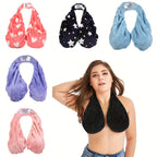 Women’s Towel Wrap Bra – Absorbent Breathable Halter Neck Tube Top for Beach, Sports, Daily Wear & Nursing | Double-Sided Plush Soft Chest Wrap