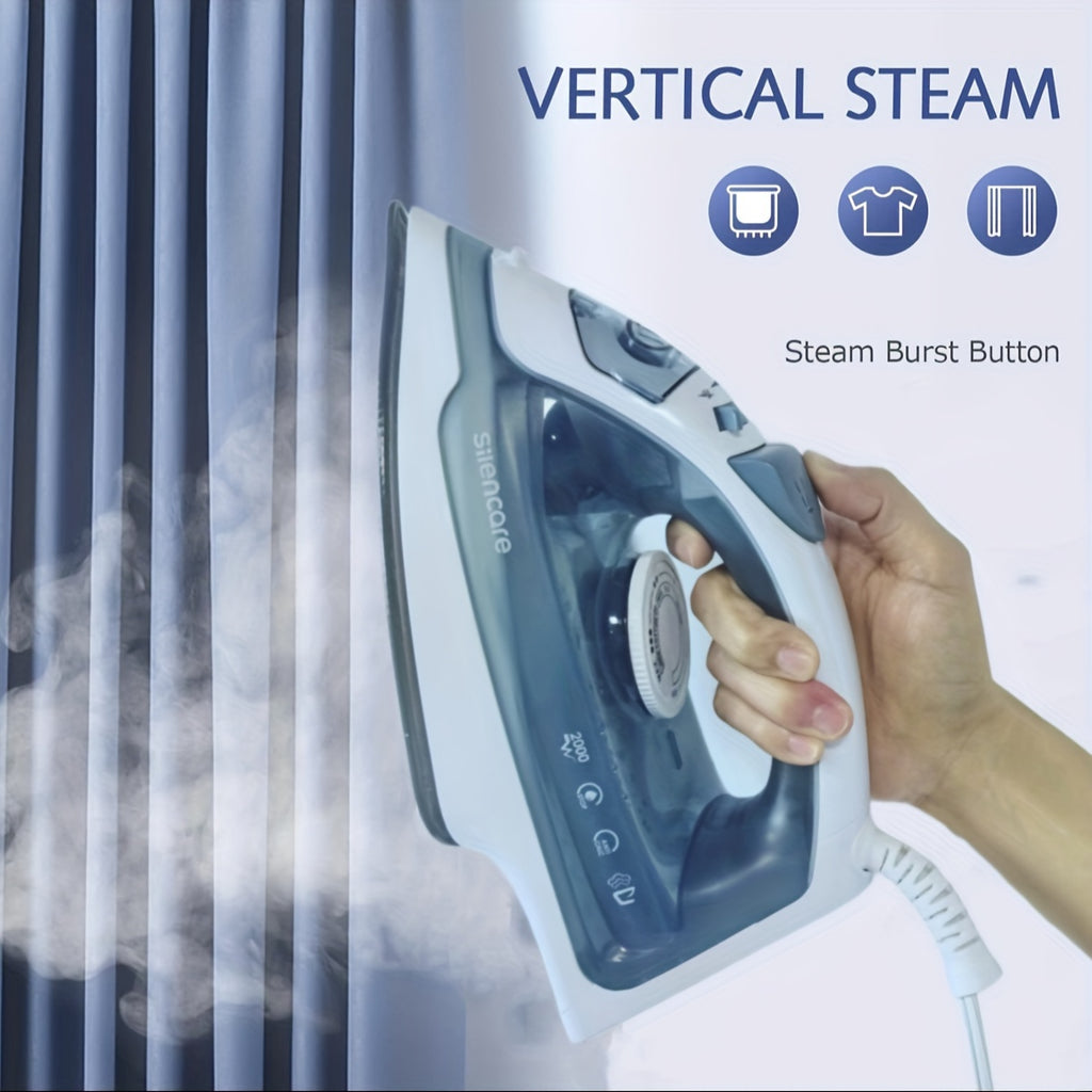 Travel Clothes Steamer 1200W Non-Stick Soleplate – Adjustable Thermostat, Overheat Safety Protection, Variable Steam Control, Compact Handheld Garment Steamer for Travel & Home, Purple & Grey