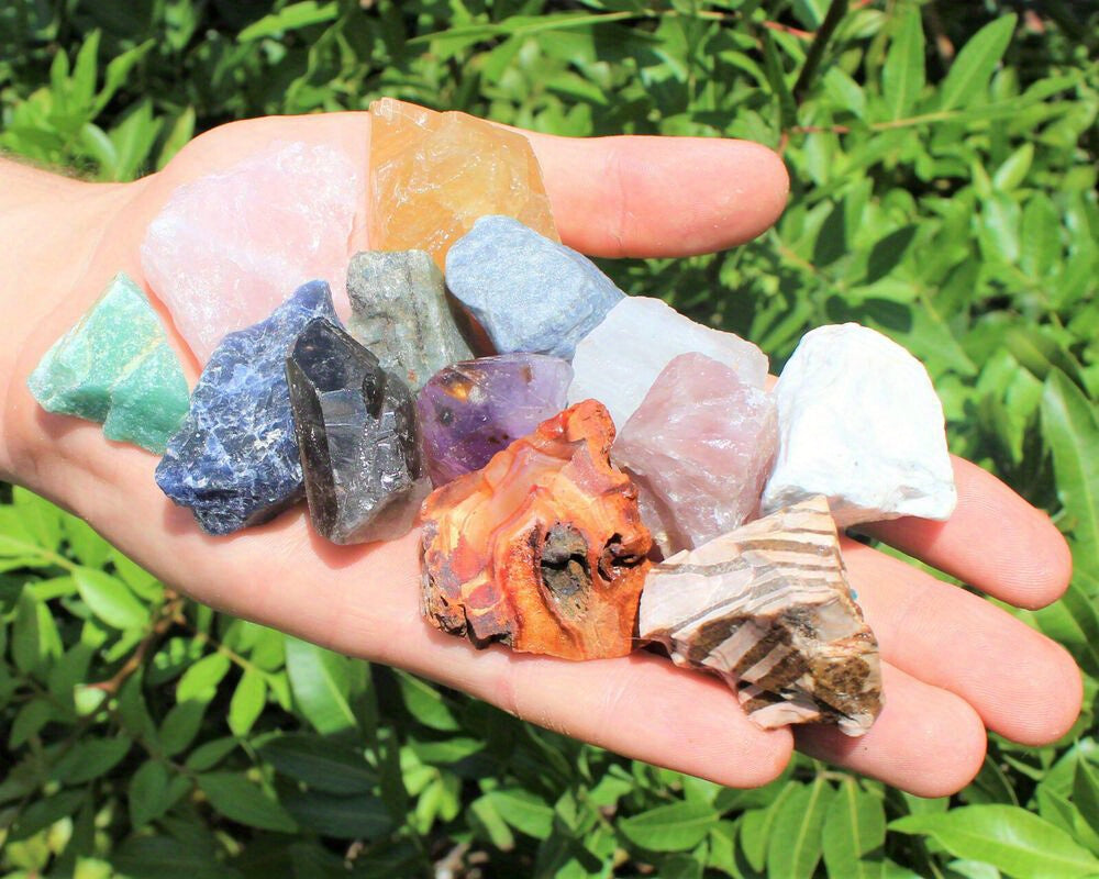 2000 Carats Assorted Natural Stones – Bulk Gemstone Mix for Jewelry Making, Craft Projects, Collecting, Gifting & Decorative Vase Filler