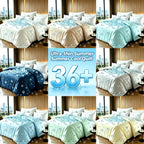 Quilt Set 3 Piece Lightweight Breathable Comforter with Pillowcases - Diamond Pattern Ultra-Fine Fiber Soft Bedding Set 42 Colors Twin Queen King Pinch Pleat