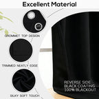 4-Panel 100% Blackout Velvet Curtains – Thermal Insulated, Noise Reducing, Privacy | Living Room & Bedroom | 4 Colors, 6 Sizes | Nuvia Haven