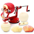 Apple Peeler Corer Slicer Spiralizer 5-in-1 Heavy Duty Cast Iron with Suction Base – Fruit & Vegetable Peeler for Apples, Potatoes & Pears, Pie Making & Thanksgiving Baking Tool