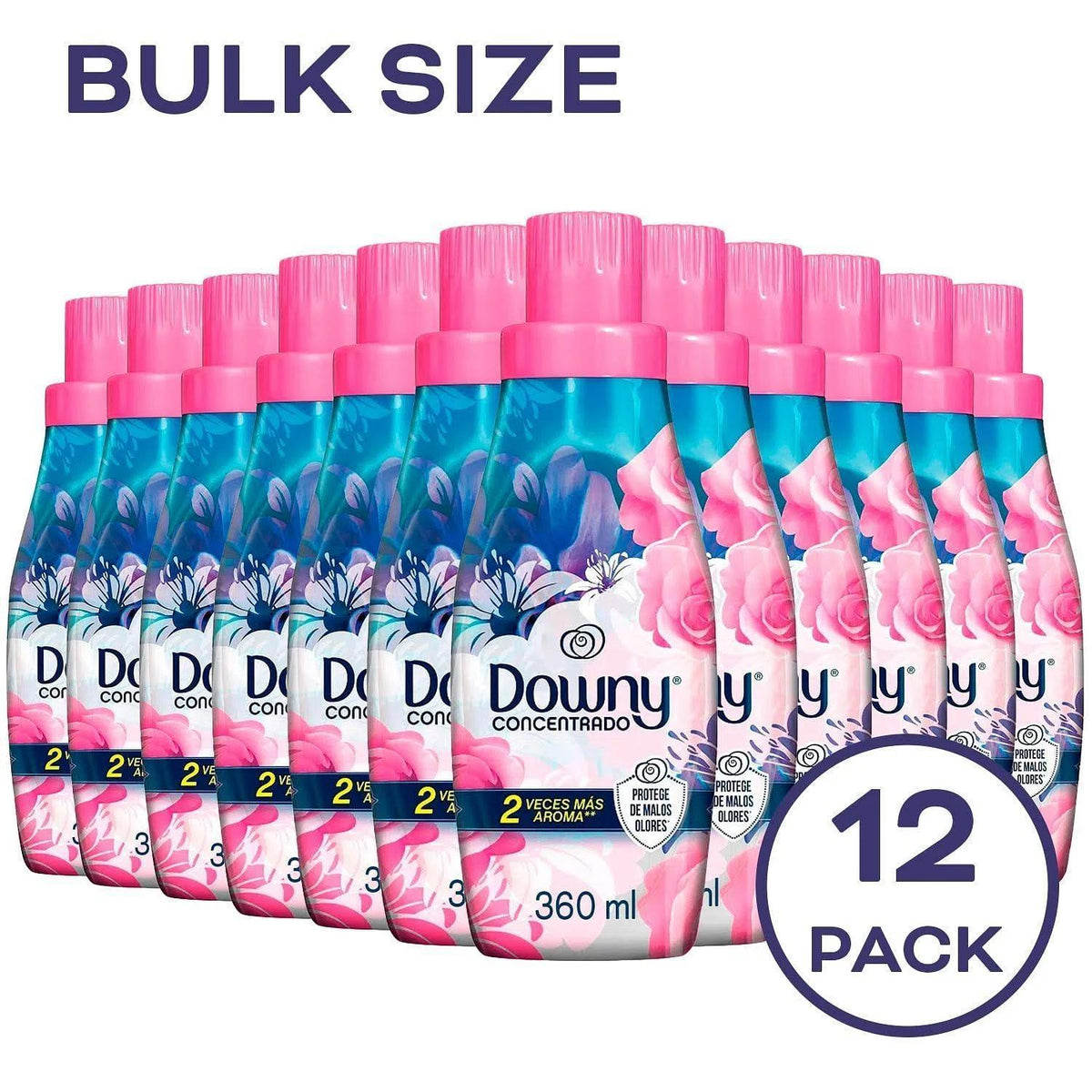 Liquid Fabric Softener Aroma Flora Scent 360ml Pack of 12 - Concentrated Botanical Formula Softens Freshens & Protects Clothes with Long-Lasting Fragrance