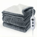 Electric Heated Blanket Soft Flannel 10 Temperature Levels Dual Control – PTC+NTC Overheat Protection, Machine Washable, for Couples Bedroom & Winter Home Use