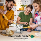 Manual Pasta Maker Machine Stainless Steel – 9 Adjustable Thickness Settings Noodle Cutter for Spaghetti, Fettuccine, Lasagna & Dumpling Wrappers, Durable Kitchen Tool