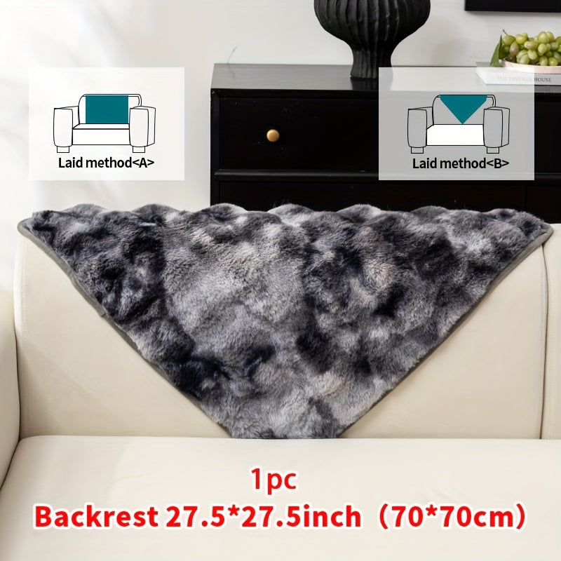 Plush Gradient Velvet Sofa Cover 450-500gsm Super Soft Warm Winter Pet Friendly Non-Slip Machine Washable Modern Style 1 2 3 4 Seater Living Room Couch Protector