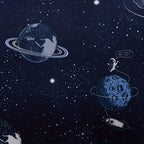 Galaxy Duvet Cover Set 3 Piece – Cartoon Star Universe Planets Print Soft Breathable Bedding with 2 Pillowcases for Bedroom Guest Room & Dorm, No Insert
