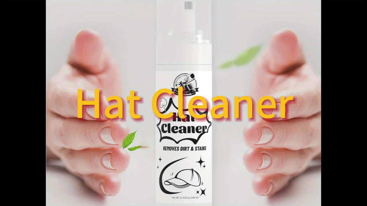 Hat Cleaner Foam Spray 6.76oz, Deep Cleans Baseball Cowboy Felt Fur Fleece Caps, Removes Dirt & Sweat Stains, Restores Hats Like New, 1-Pack & 4-Pack