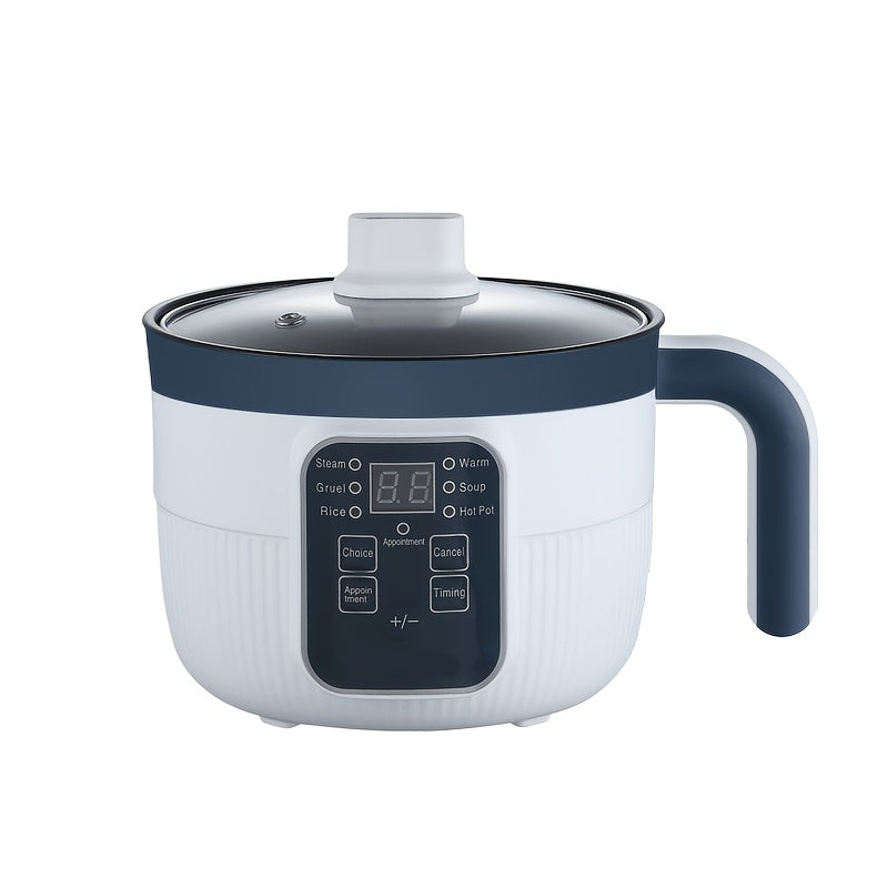Electric Rice Cooker 6-Cup 6-in-1 with Auto Keep-Warm, 6 Cooking Modes – Rice, Soup, Pasta, Steak & More, Optional Steaming Rack