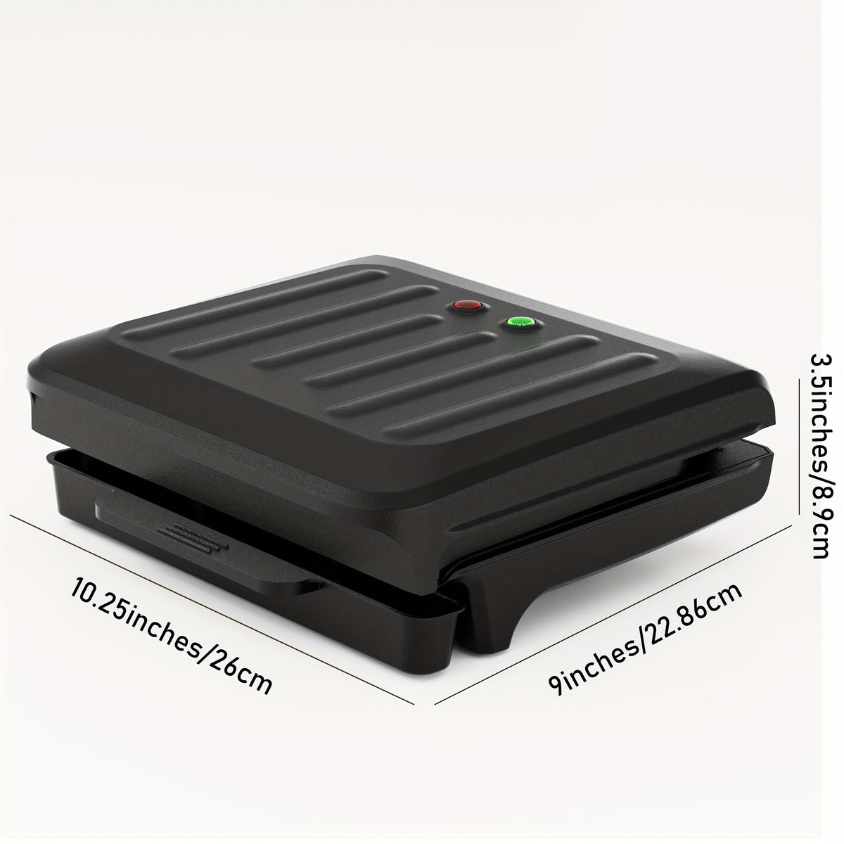Electric Sausage Grill & Sandwich Maker with Nonstick Plate and Cord Storage - Hot Dog Cooker for BBQ, Veggie Sausages & Brats, Compact Countertop Indoor Grill