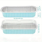 Disposable Mini Cake Boxes 30pcs with Lids & Spoons - Aluminum Foil Baking Cups for Cheesecakes, Custards & Desserts, Party Favor Containers in 5 Colors